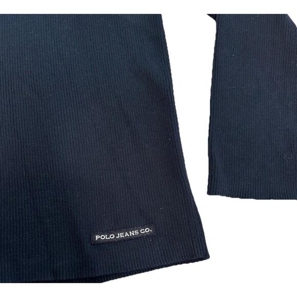 Ralph Lauren Polo Jeans Co Mens XL Crewneck Sweater Pullover Ribbed Black White - Picture 2 of 5